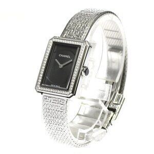 CHANEL Boyfriend tweed H4877 Diamond Bezel black Dial Quartz Ladies Watch_782813